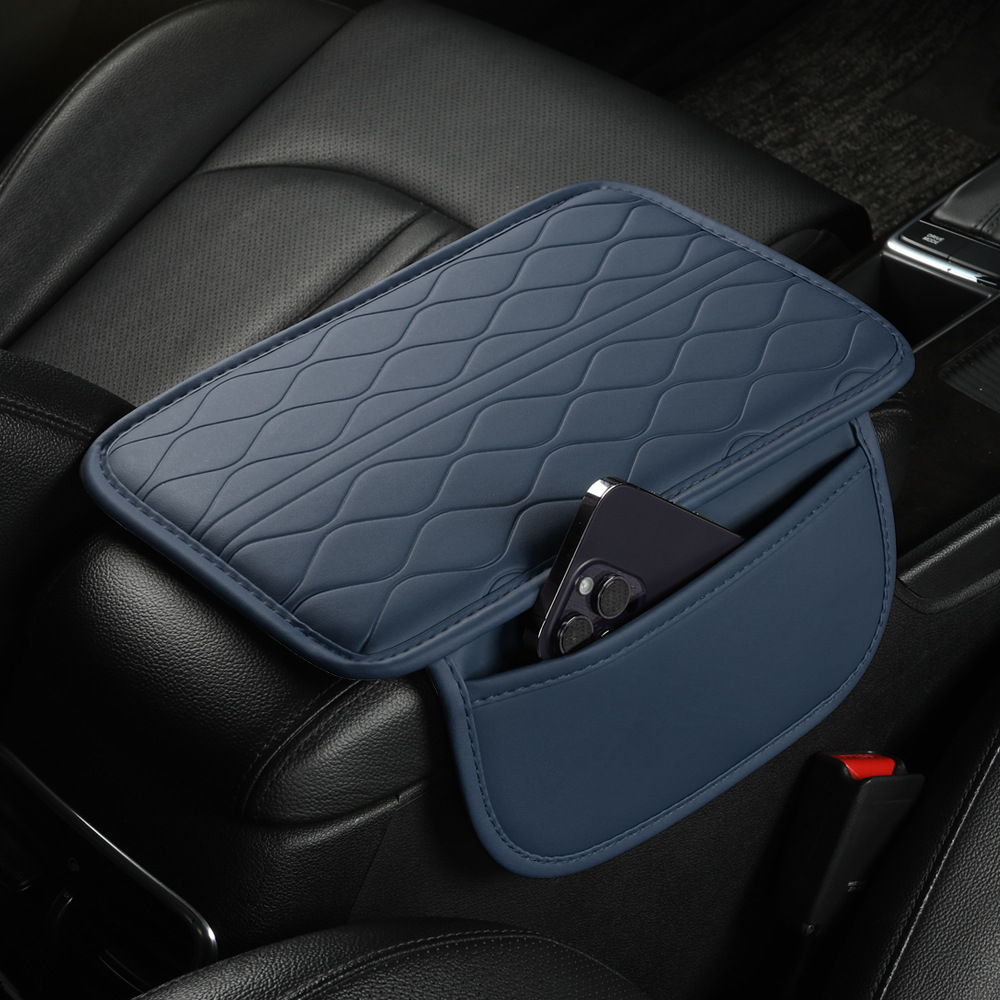 Universal – Armrest box pad Pad Protective Mat Upgrade - blue