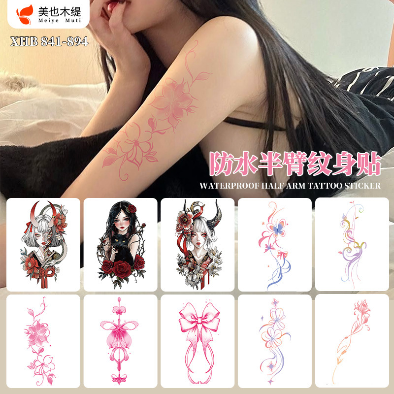 New Dopamine Butterfly Spider Lily Colorful Small Flower Arm Waterproof and Sweat-Proof Personalized Sexy and Beautiful Cute Tattoo Stickers New Dopamine Butterfly Spider Lily Colorful Small Flower Arm Waterproof and Sweat-Proof Personalized Sexy and Beautiful Cute Tattoo Stickers