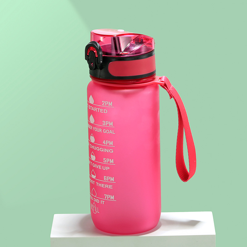 Cruz-frontera Amazon plástico agua taza de acrílico deportes hervidor estudiante portátil taza de espacio de fitness al aire libre