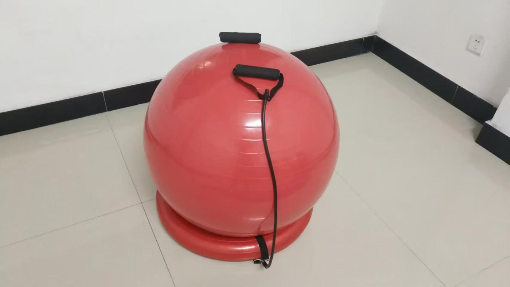 베이스 + 65cm 볼 + 손잡이 공기 펌프 레드 세트