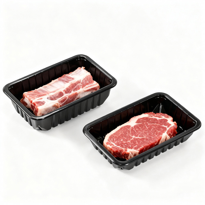 1812系列生鲜肉蔬果托盘气调盒锁鲜盒吸塑包装PP盒食品级保鲜盒