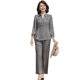 Middle-aged and elderly women's summer fashion shirt top slim foreign style mother spring and summer suit 2025 new two-piece suit