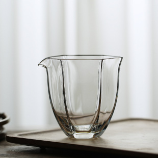 High-end transparent worry-free fair Cup hexagonal transparent glass tea dispenser Square Square public Cup