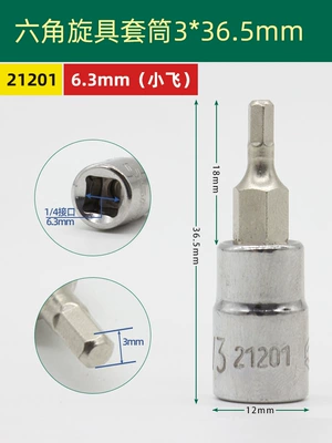 1/2 Socket Extended Hex | Mühərrik tənzimləmə alətləri - 21201hexagonalxiaofei-3mm-365mm-long