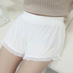 夏季安全褲防走光薄款保險三分褲純色蕾絲打底褲燈籠褲外穿短褲女
