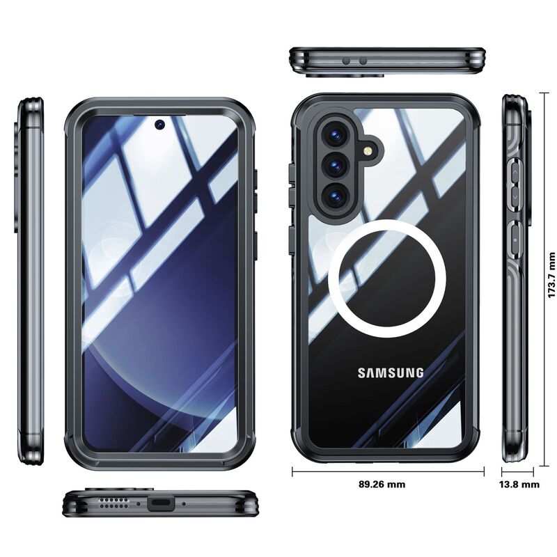 適用サムスンA36透明携帯ケースA56-5G全カバー指紋ロック解除マギーセーフ磁気吸引三防戸ケース|undefined