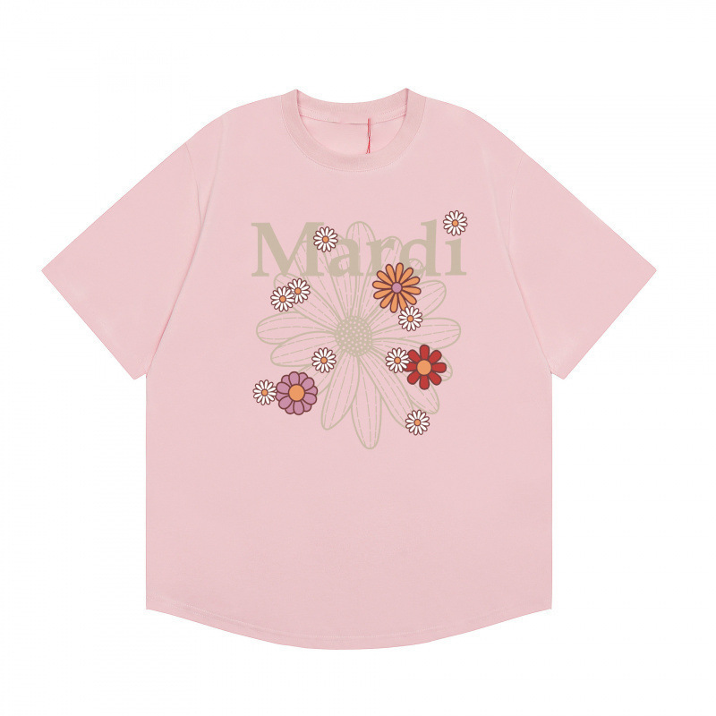 【カウンター品質】韓国マルディトレンドブランド半袖Tシャツリトルデイジードーマンプリントラウンドネックピュアコットンクロスボーダー|undefined
