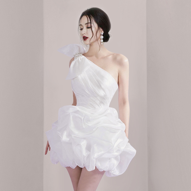 Summer small design elegant sexy dress with bow