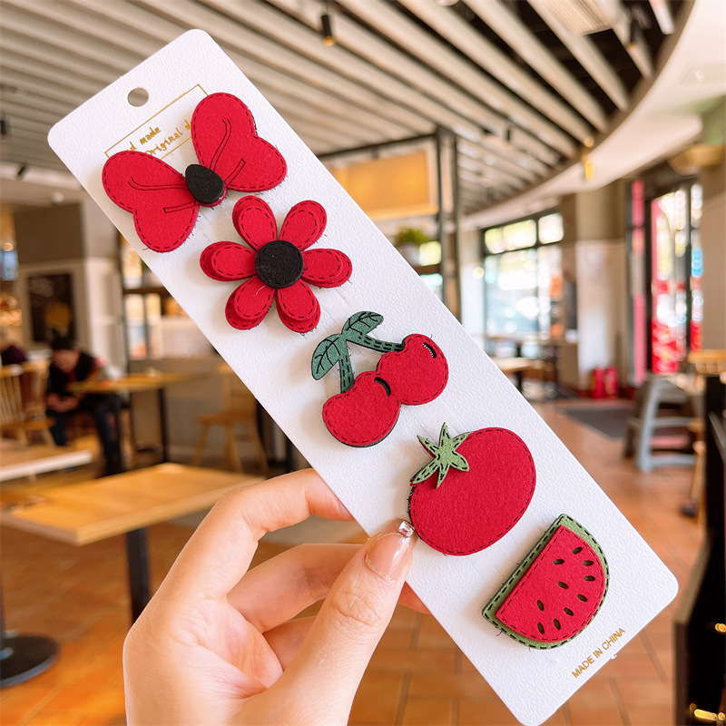 Los niños coreanos publican pegatinas mágicas de color caramelo de dibujos animados lindo y simple acabado de cabello roto artefacto Velcro de frutas