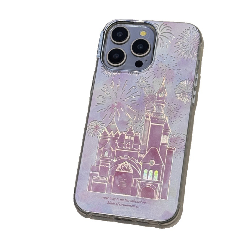 Dream Halo Stained Fireworks Phone Case For Iphone 15 Pro Max 14 13_voghion.com