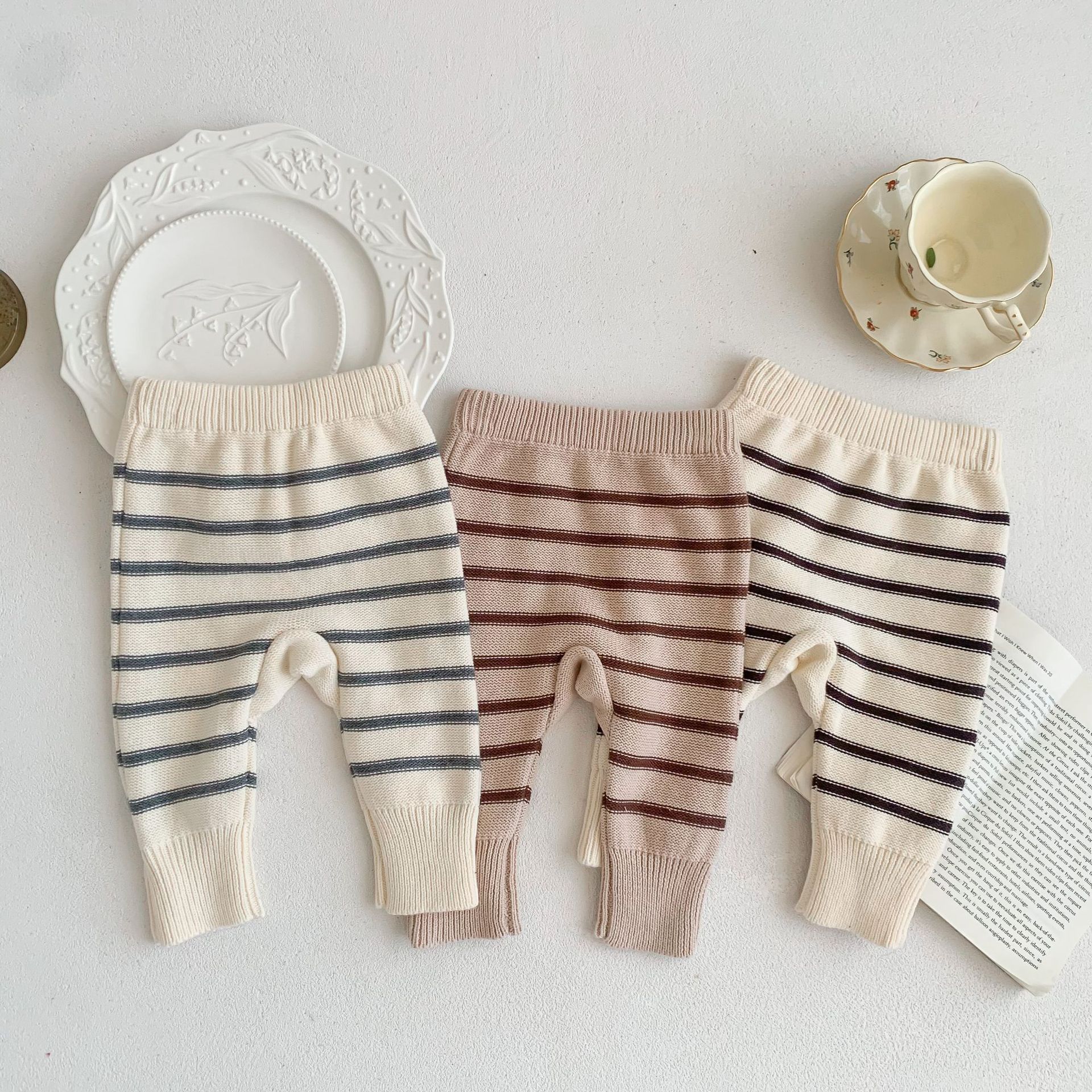 Casual Stripe Solid Color Cotton Pants & Leggings display picture 7