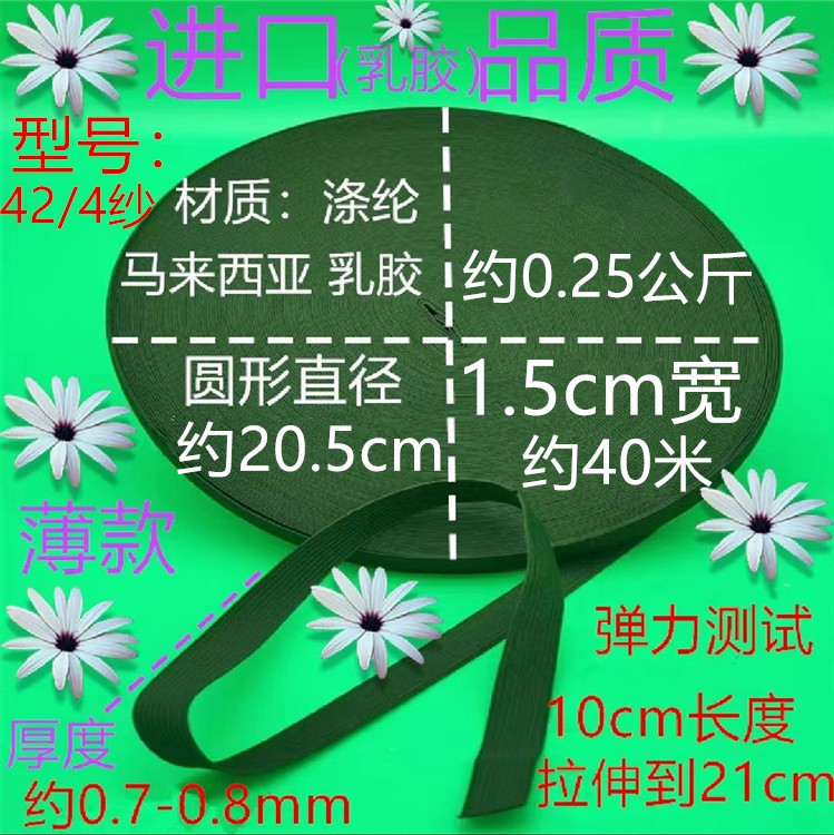 424 거즈 얇은 검정 1.5cm 약 40 미터
