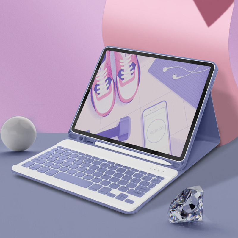 蓝牙 键盘 保护 套 皮套 带 笔槽 背光 平板 电脑 套