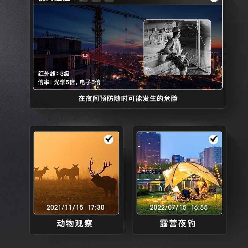 夜视仪单筒高清微光热瞄非热成像仪像红外线夜间神器望远镜露营|undefined