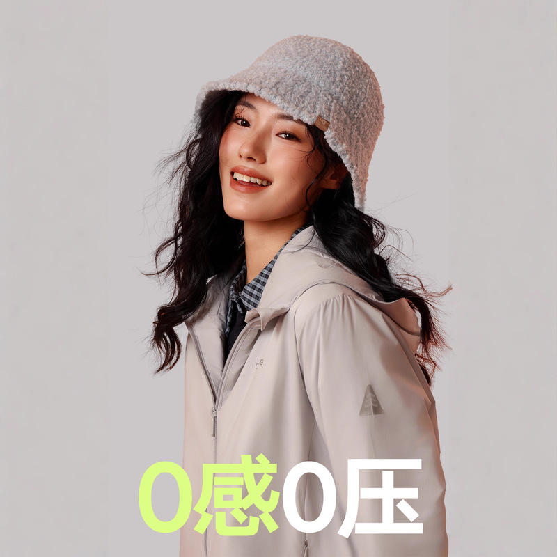 Eggshell ultra-light down jacket, new national standard 90% white duck down + 100% wool interlining, slim-fit hooded down jacket for women