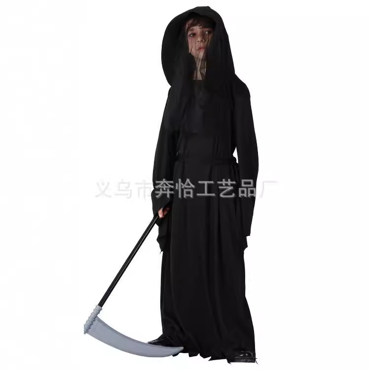 Halloween Adult Children's Death Costume Scary Funny Skull Skeleton Ghost Costume Masquerade Costume Clothes
