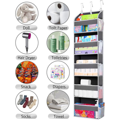 Non-woven fabric door behind dormitory storage pouch household underwear storage bag wall-mounted storage net bag
