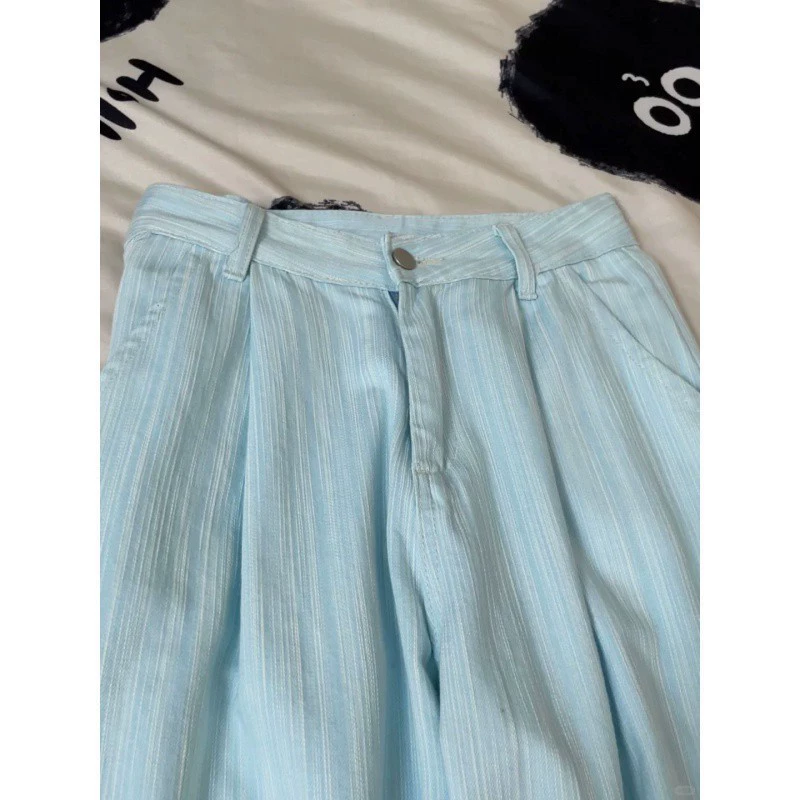 Действительно легко носить!!! Корейская версия ленивого ветра широкие брюки женские INS летние повседневные брюки для волос