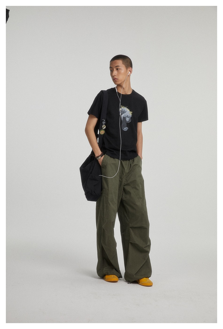 OUSWE China-Chic gewaschene gebrauchte Overalls Herren lockere und vielseitige gerade Freizeithose Deckhose RK67_voghion.com