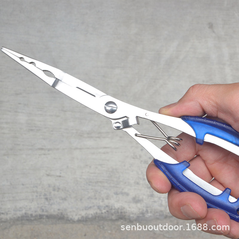 420 de acero inoxidable multiusos Luya alicates gancho de pesca línea de pesca clip PE línea de pesca tijeras alicates de pesca al aire libre