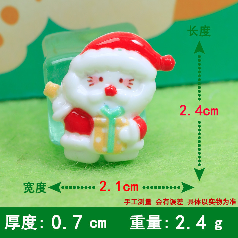 可爱动物圣诞系列 diy配饰手工自制奶油胶手机壳发夹饰品树脂配件|undefined