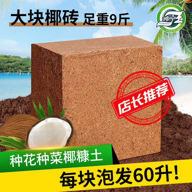 4.5kg 大型ココナッツレンガ、花栽培用栄養土、ココナッツシェル土レンガ、野菜鉢植え、脱塩ココナッツ糠レンガ、その他|undefined