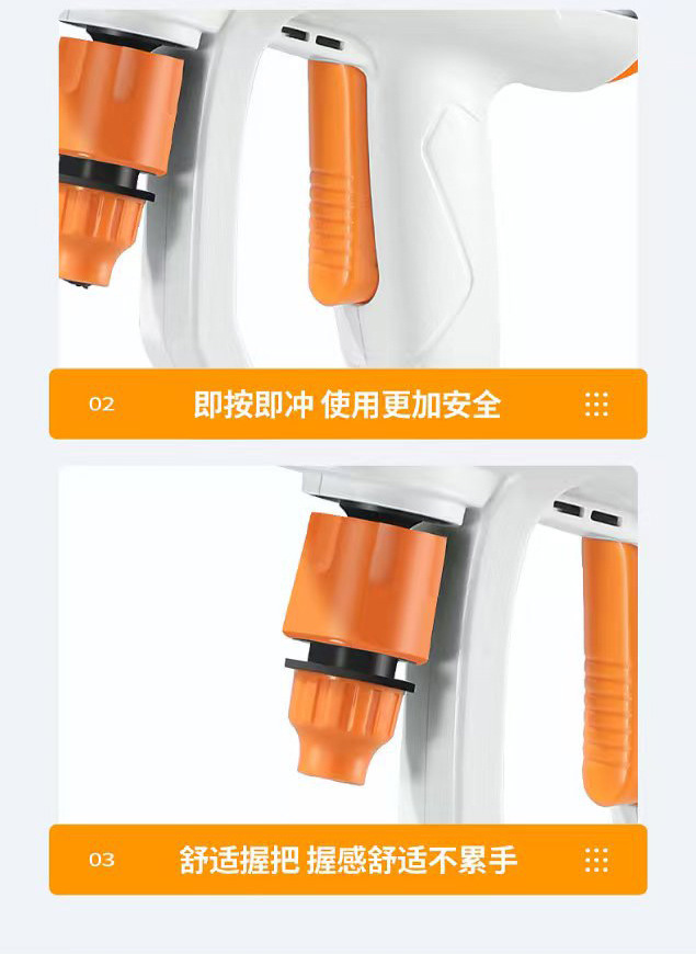 Carefully Selected Cross-Border Multifunctional Portable Rechargeable High-Pressure Car Wash Water Gun, Household Lithium Battery Car Wash Machine Set Wholesale