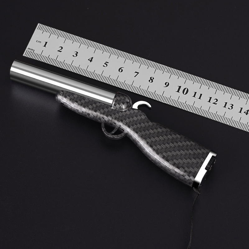 個性創意木紋雙管獵槍霰彈槍打火機槍模型個性雙直衝充氣打火機潮