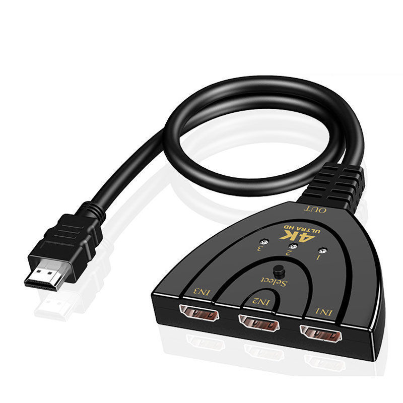 hdmi三切一猪尾巴4K60HZHDMI高清切换器3切1三进一出3进1出|undefined