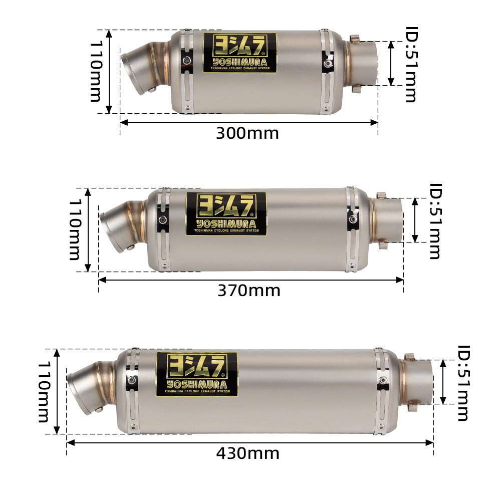 Motorcycle modified Yoshimura exhaust pipe tail throat stainless steel tail section R3/R2/R15/z400/Triumph/Kaiyue