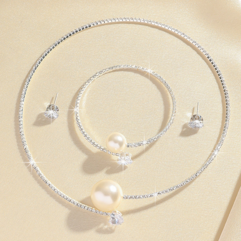 Svadobné šperky, náhrdelník, náramok, sada šperkov, banketové šaty, náhrdelník, módne všestranné_voghion.com