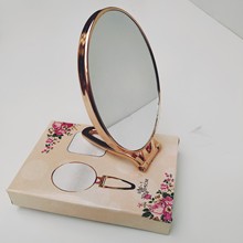 950系列玫瑰金鏡子 臺式雙面化妝鏡  五元熱賣產品可拆卸兩面鏡