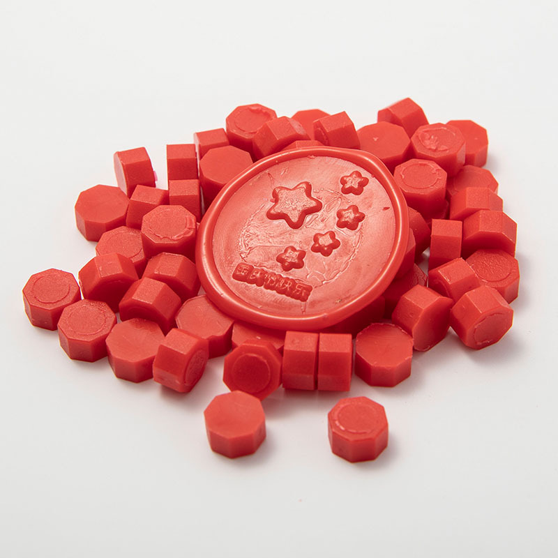 Cera de pintura al fuego, juego completo de sellos de pintura al fuego, octogonal, transparente, colorido, bolsa de colores mezclados, cera, venta al por mayor barata