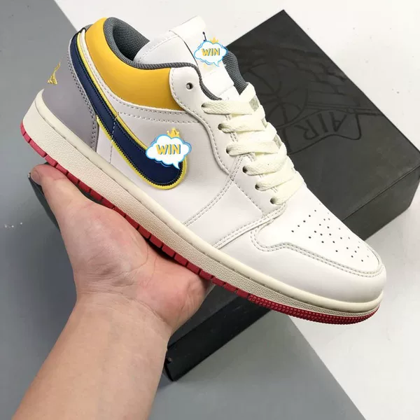 NK AJ1 WH, a low-top retro-style casual basketball shoe, suitable for both men and women, and versatile for everyday wear