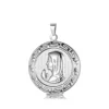 Silver round Madonna pendant