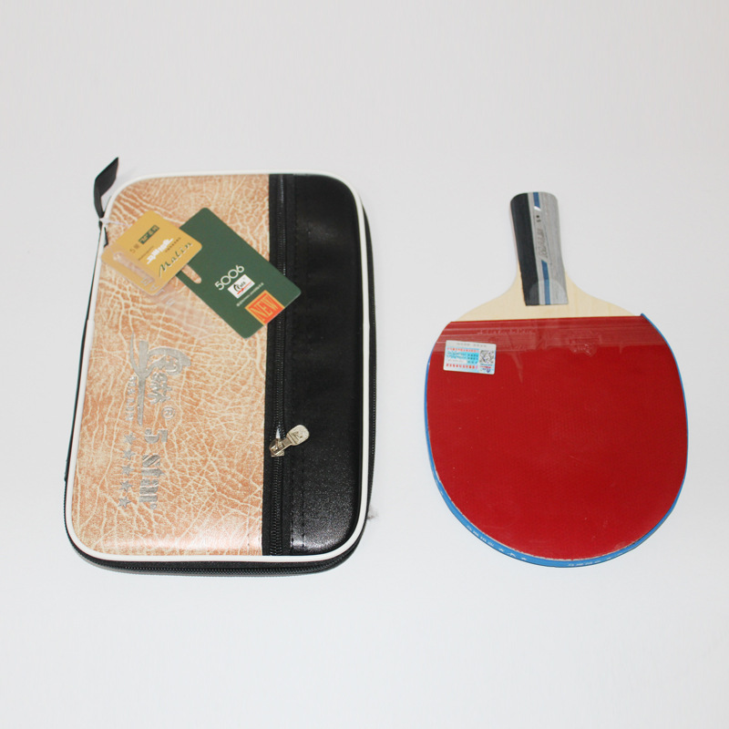 Malin Five-Star Table Tennis Racket 5006 Short Handle Straight Racket 5002 Long Handle Horizontal Racket Double-Sided Anti-Adhesive Table Tennis Set