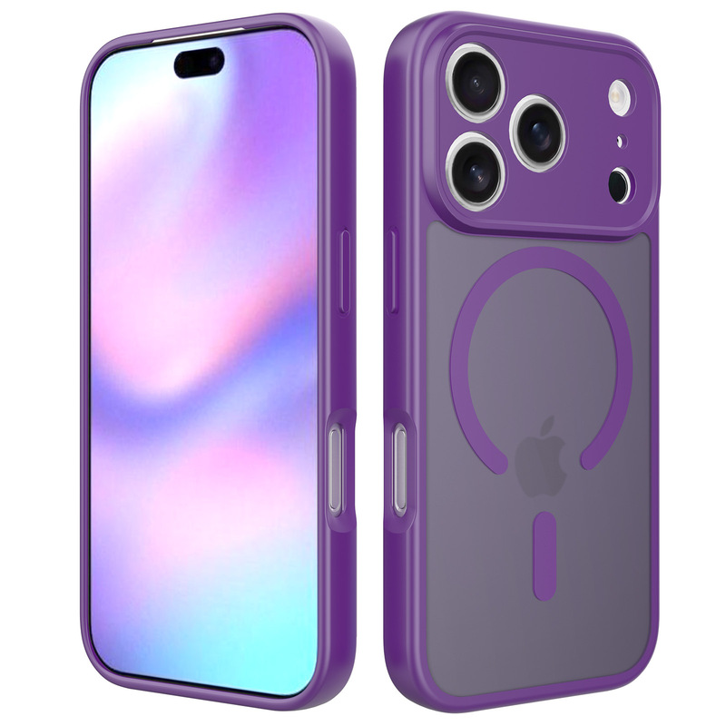 跨境苹果17promax手机壳磁吸iphone16e橙色精孔全包肤感15保护套|undefined