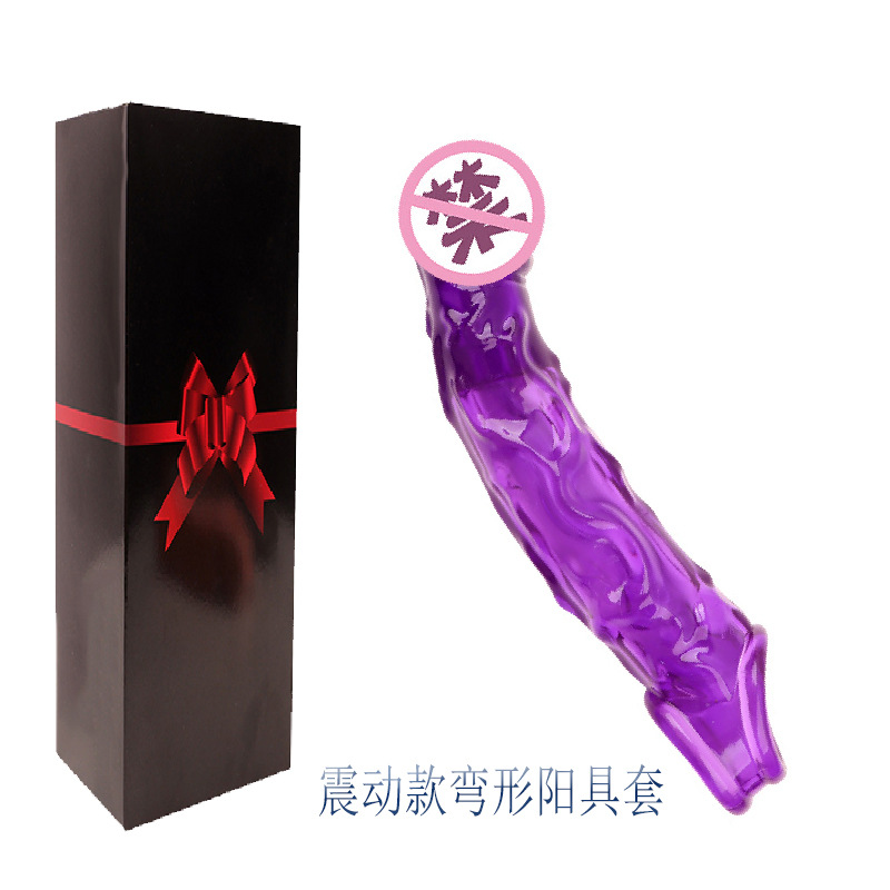 10-Frequency Vibrating Wolf-Tooth Penis Sleeve, Textured Silicone Extender for Couples — detail image 6