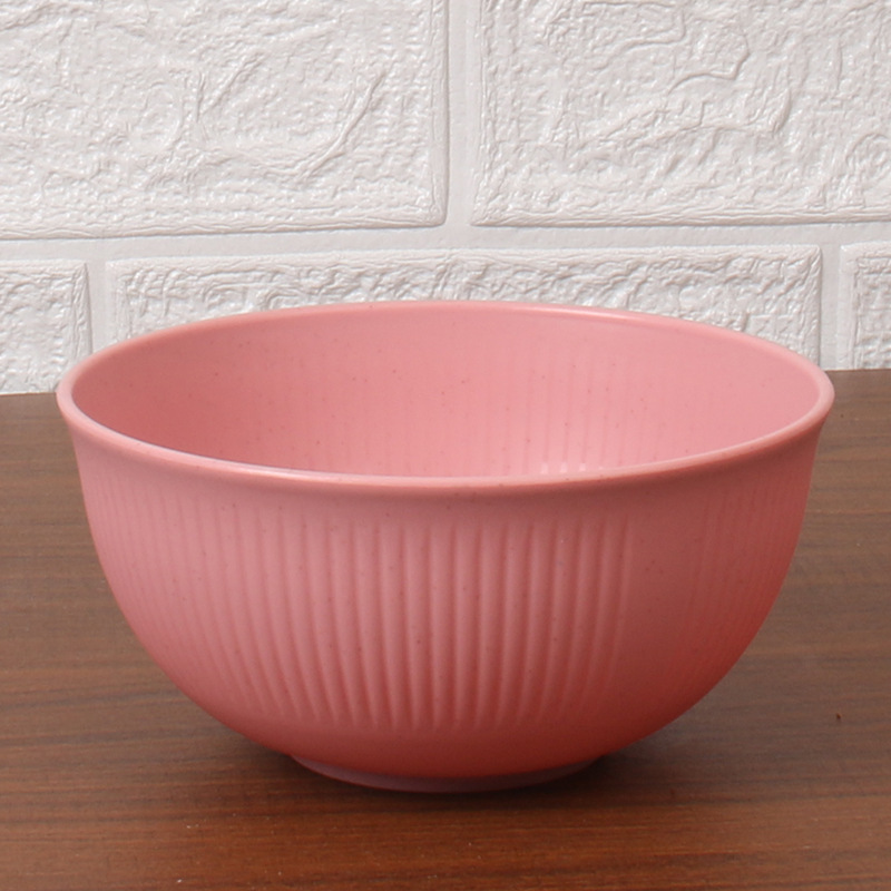 15cm rayas 9 cajas de paja de trigo tazón de fideos doméstico restaurante anti-caída tazón de arroz tazón de fideos 700ml sopa