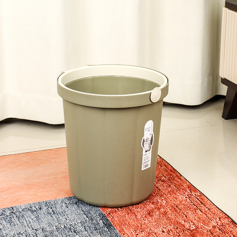 プラスチック製ゴミ箱 家庭用圧縮リング付き ロゴ印刷可能 大容量 丸型ペーパーバスケット リビングルーム用プラスチック製ゴミ箱 卸売|undefined
