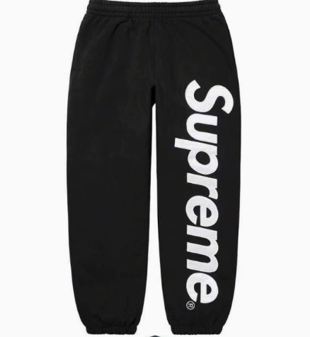 Black pants [cotton blend, three-quarter length] / S