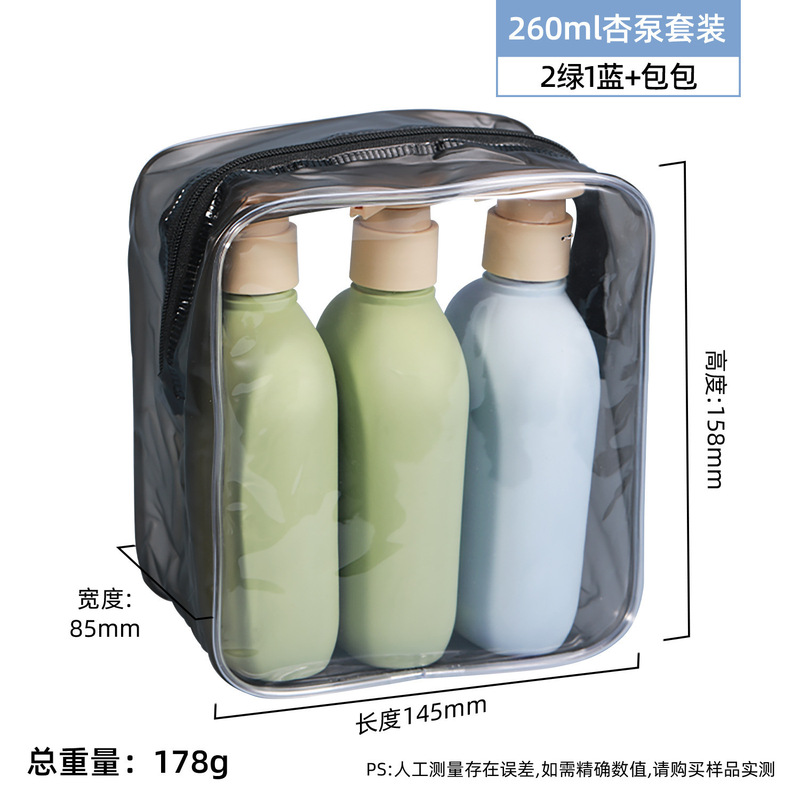 亚马逊热销PE毛绒软料绿分装瓶按压乳液瓶洗手液沐浴露瓶塑料空瓶|undefined