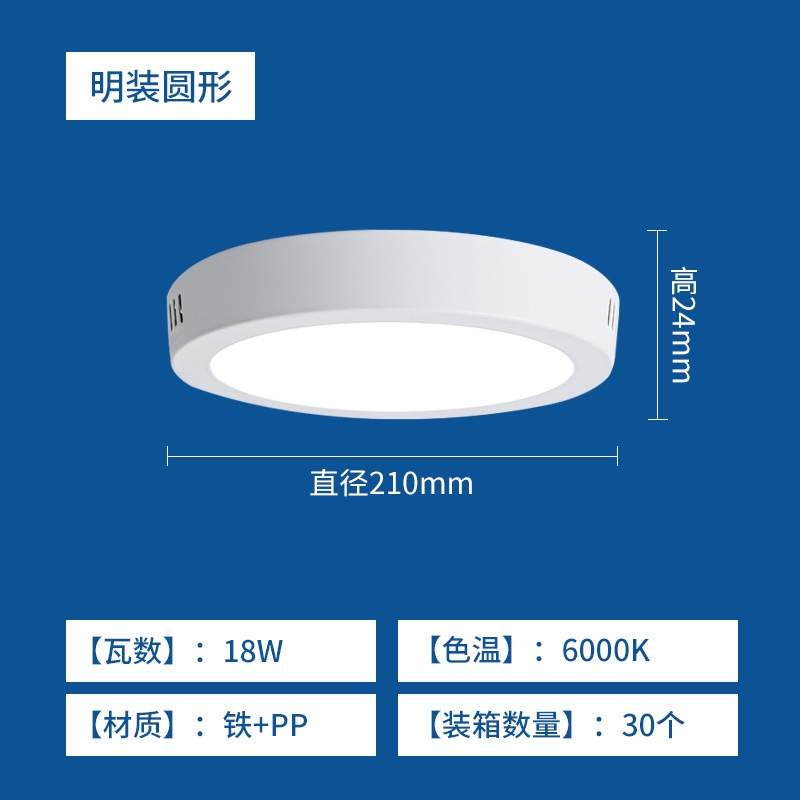 18w [round] surface mounted panel light