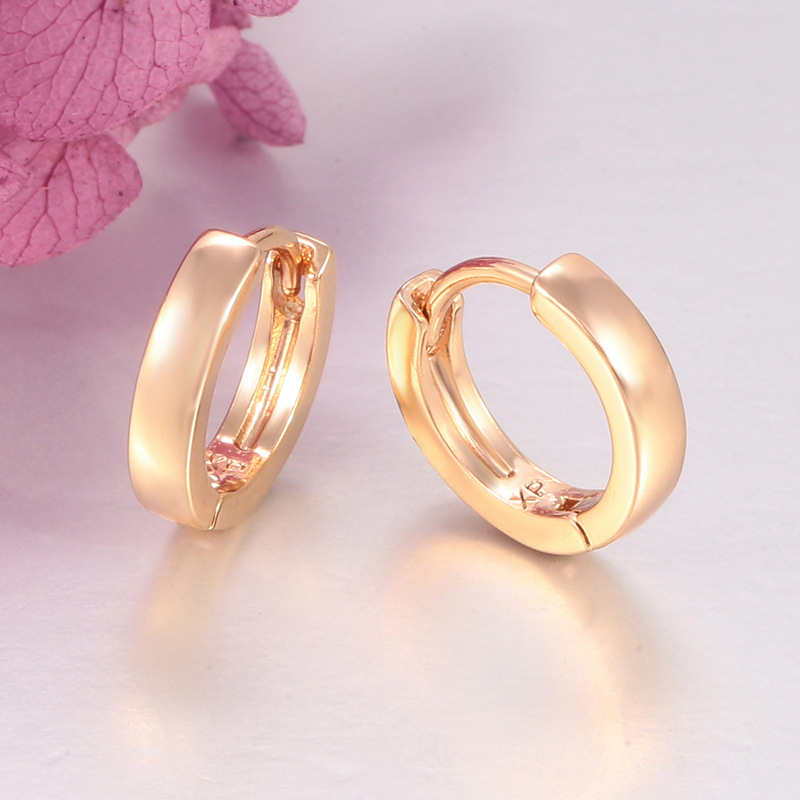 Aretes de Aro Geométricos de Aleación, Bañado en Oro de 18K, para Mujer