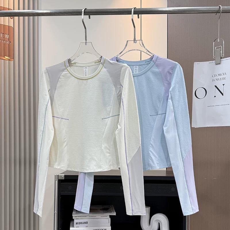 Outdoor Mountain Style! Factory Order 26 New Models Slim Fit Color-Blocking Quick-Dry Sports Long-Sleeve T-Shirt Base Layer for Women Outdoor Mountain Style! Factory Order 26 New Models Slim Fit Color-Blocking Quick-Dry Sports Long-Sleeve T-Shirt Base Layer for Women