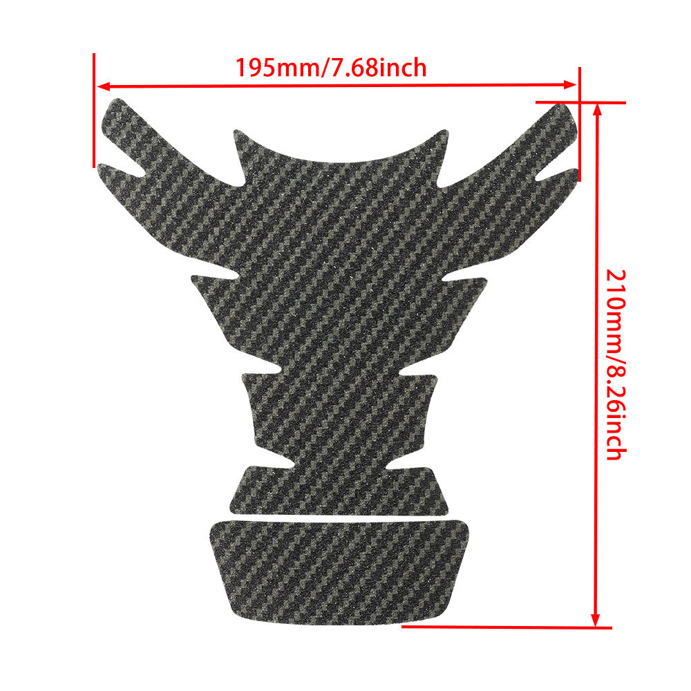 Aplicable KTM Suzuki Honda Yamaha motocicleta fibra de carbono impermeable tanque de combustible adhesivo decorativo calcomanía de espina de pescado