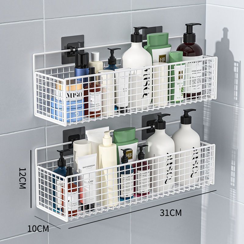 Estantes de baño sin perforación inodoro de baño inodoro de pared lavabo de cocina de almacenamiento de estantería de baño transfronterizo