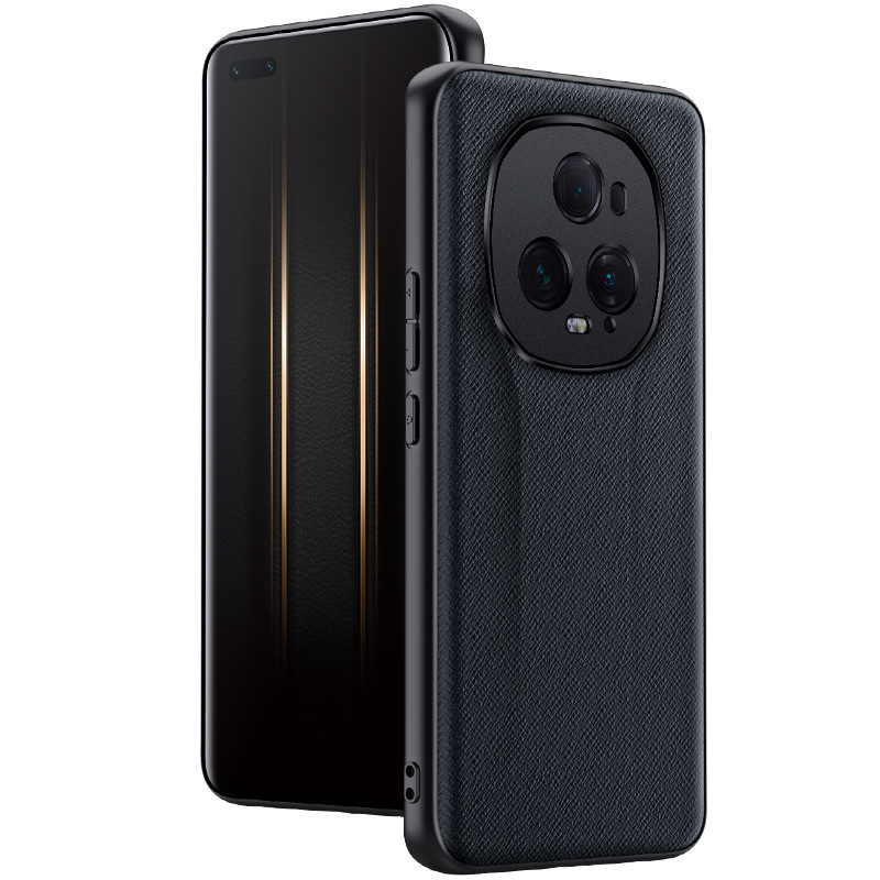 Glory Magic5 Top Edition Phone Case Cross Pattern Drop-Resistant Super Thin Baolong Magic 5Pro Leather Case