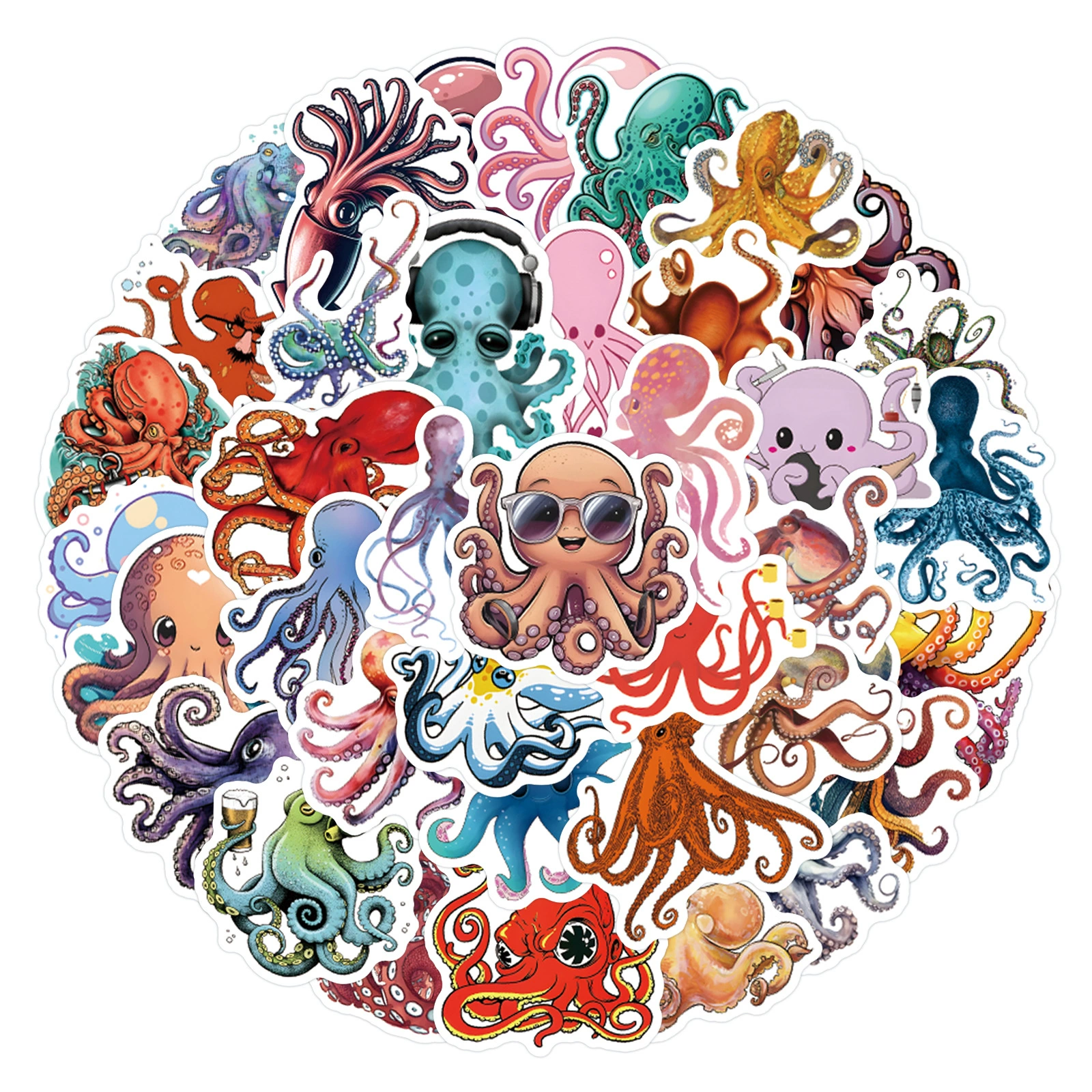 Marine cartoon decorations, scooter, retroreflective suitcase, sticker, new collection, wholesale