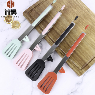 Silicone Food Tongs 9inch 12inch with Stand, Spatula Tongs, Steak Tongs, Barbecue Tongs, Food Tongs Suitable for Multiple Scenarios
